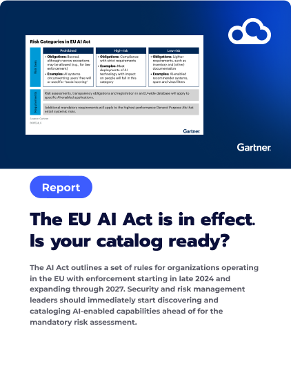 Getting Ready for the EU AI Act, Phase 1: Discover & Catalog Logo
