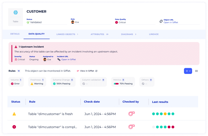 Data Quality Sifflet Logo